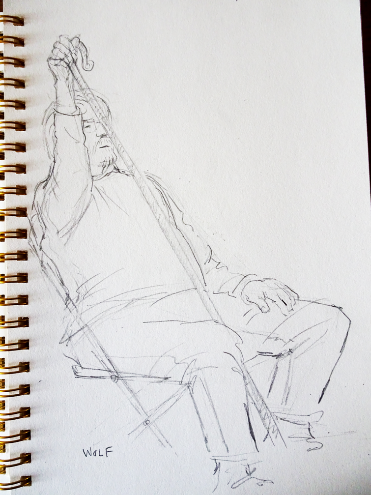 Pencil sketch of Wolf